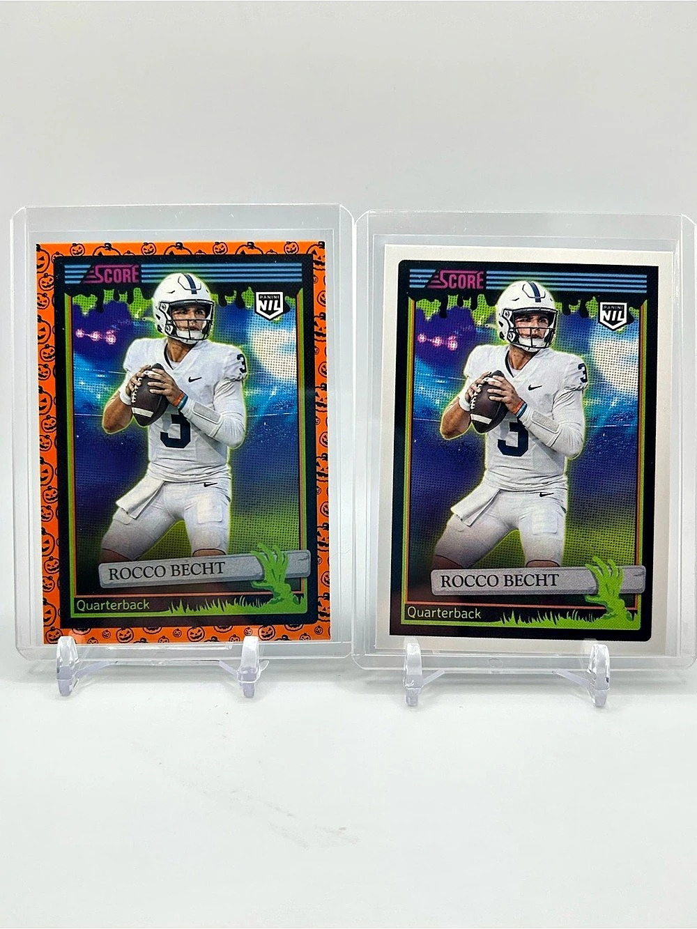 Rocco Becht Panini 2026 Score A Treat Football Trading Cards 2-Card Set 🏈🎃